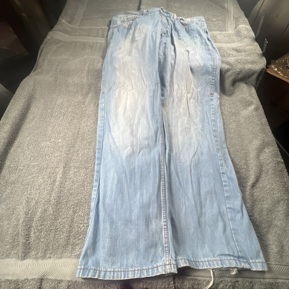 Vintage Rocawear Jeans Mens 42x34 Blue Baggy Wide Leg Hip Hop Grunge Skater‎ Y2K